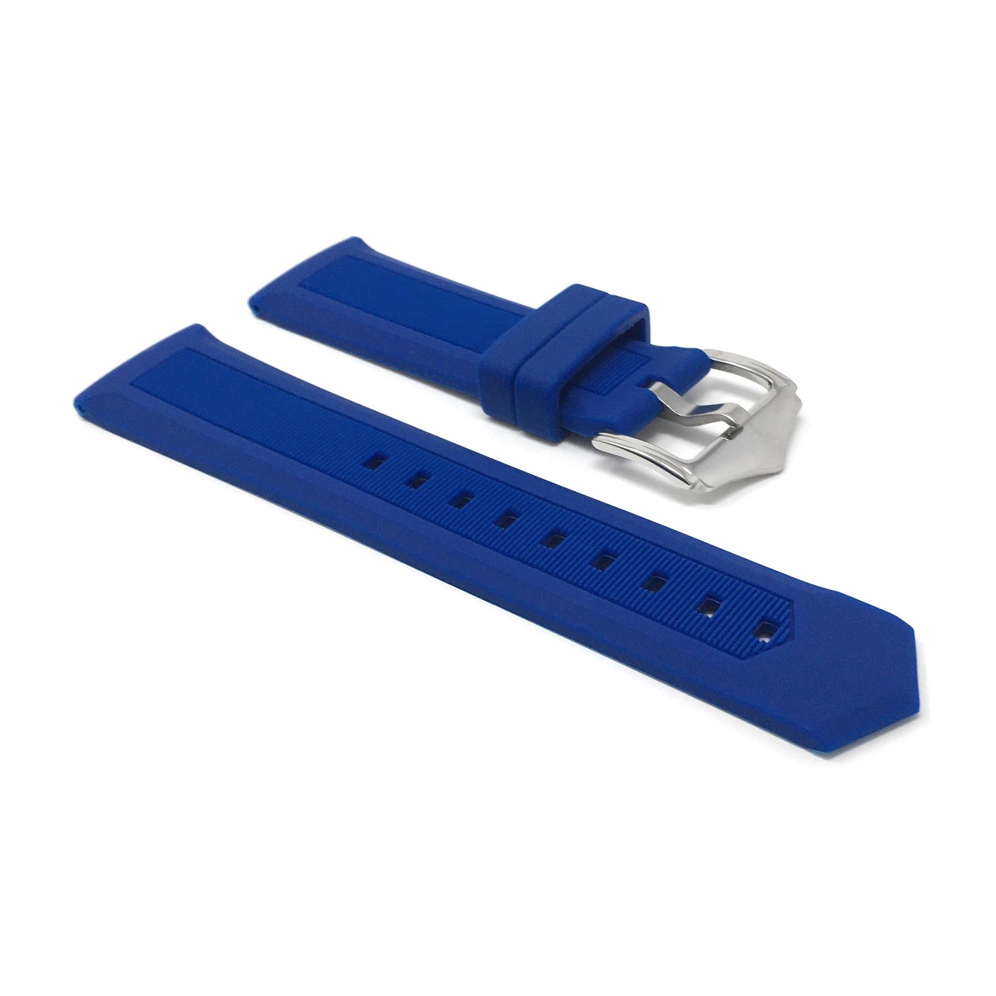 Bandini Ribbed Silicone Sport Watch Band – 12mm to 28mm