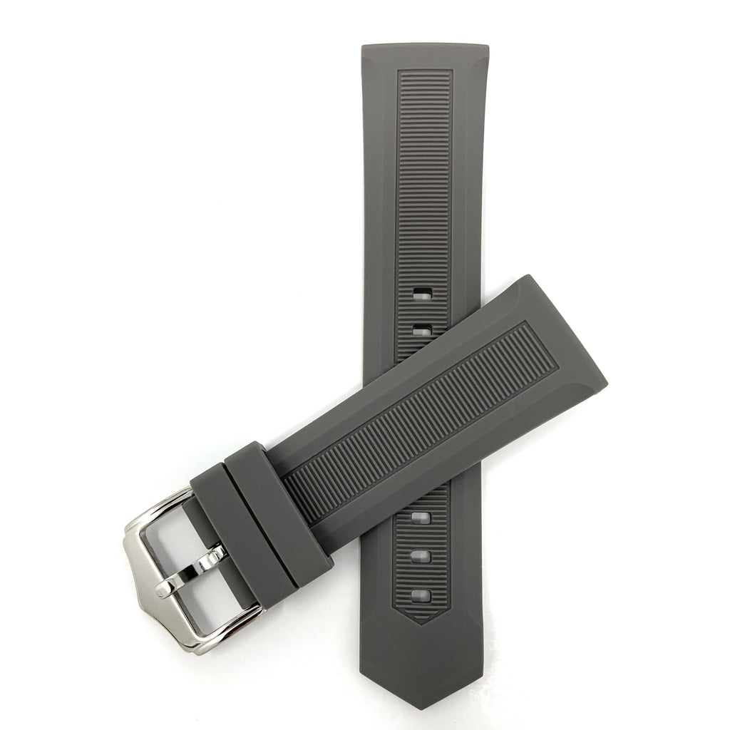 Bandini Ribbed Silicone Sport Watch Band – 12mm to 28mm