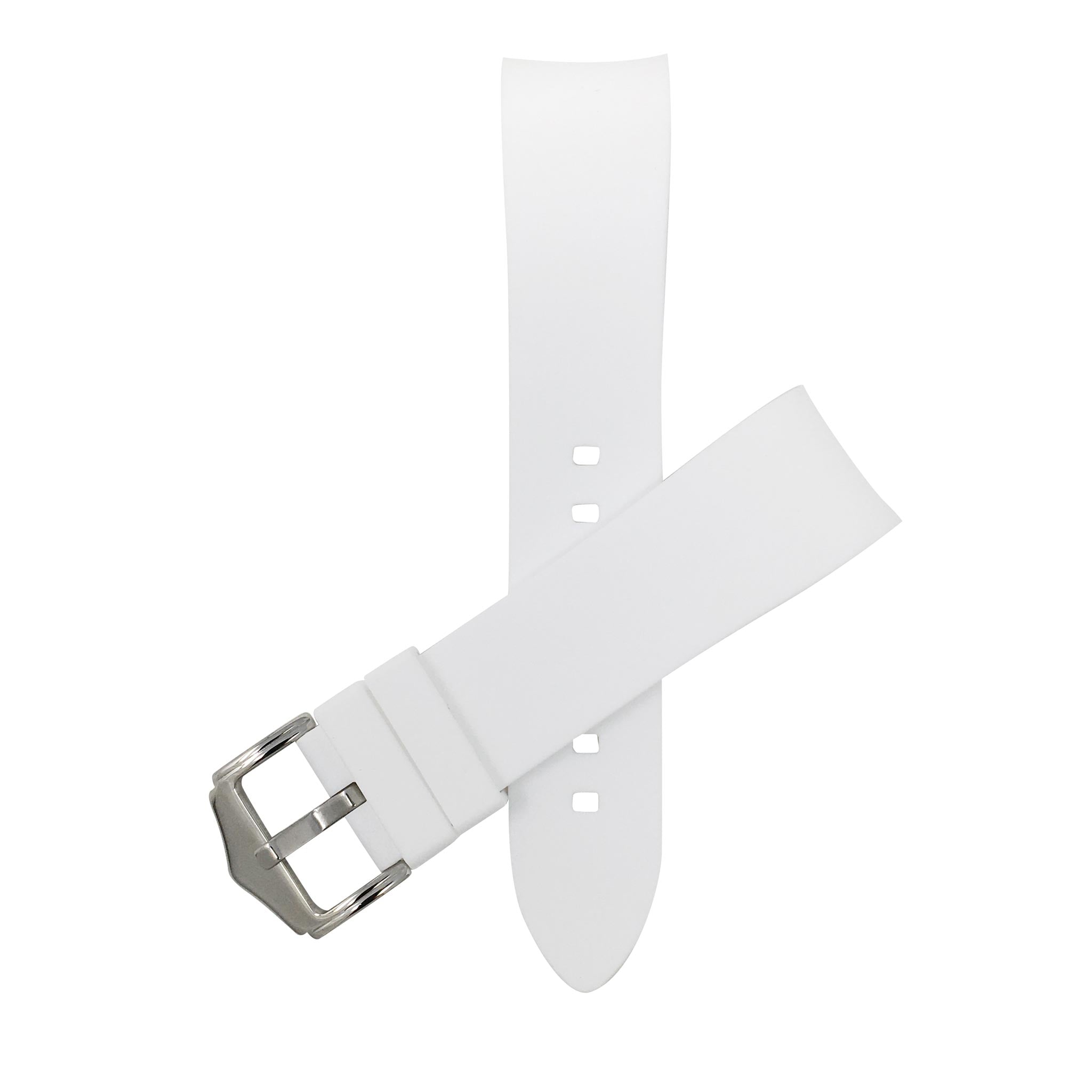 Bandini Curved End Soft Silicone Rubber Watch Band, Oyster Strap