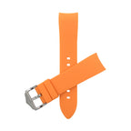 Bandini Curved End Soft Silicone Rubber Watch Band, Oyster Strap