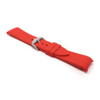 Bandini Curved End Soft Silicone Rubber Watch Band, Oyster Strap