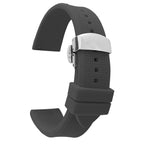 Bandini Soft Rubber Silicone Watch Band with Deployment Clasp