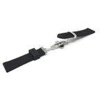 Bandini Soft Rubber Silicone Watch Band with Deployment Clasp