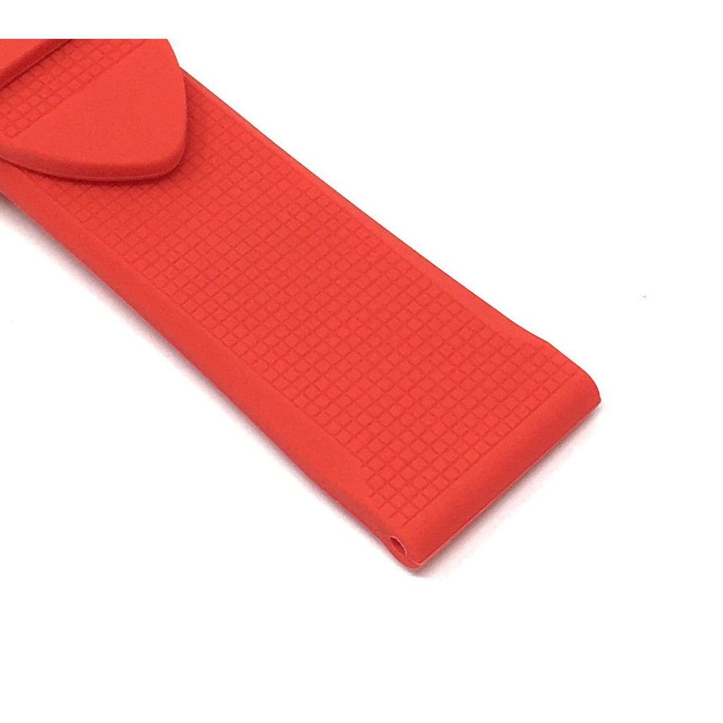 Bandini Soft Rubber Silicone Watch Band with Deployment Clasp