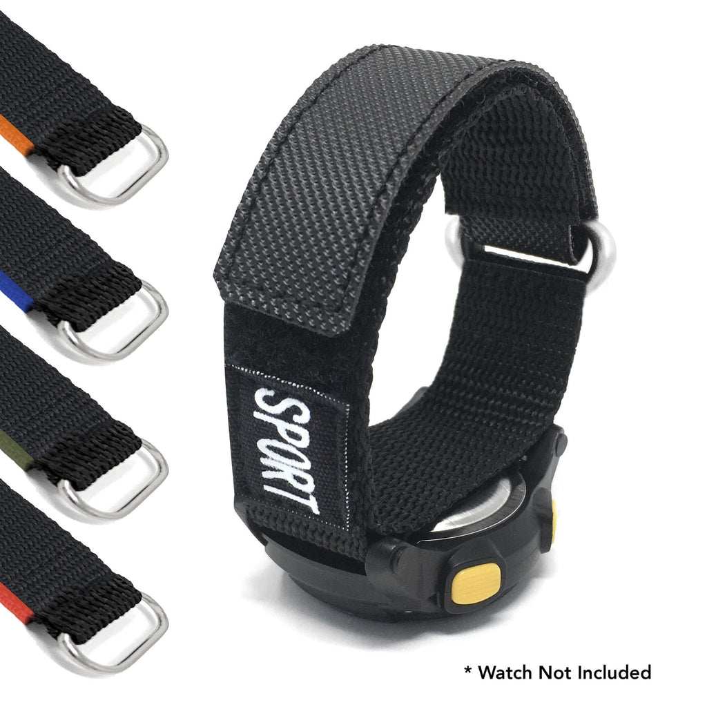 Bandini Nylon Hook and Loop Sport Watch Band – 12mm to 26mm