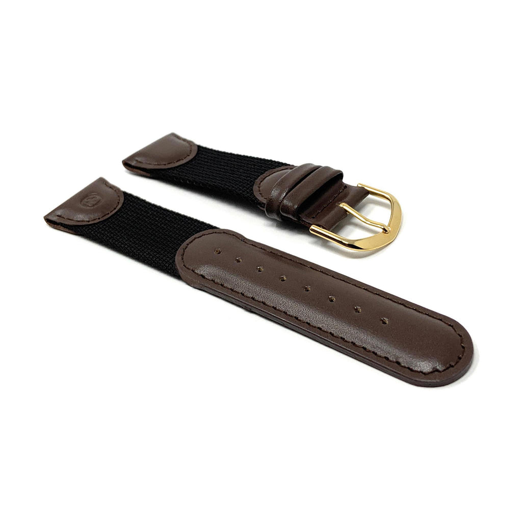 Bandini Brown Vintage Leather / Nylon Watch Band for Swiss Army - 18mm, 20mm, 22mm