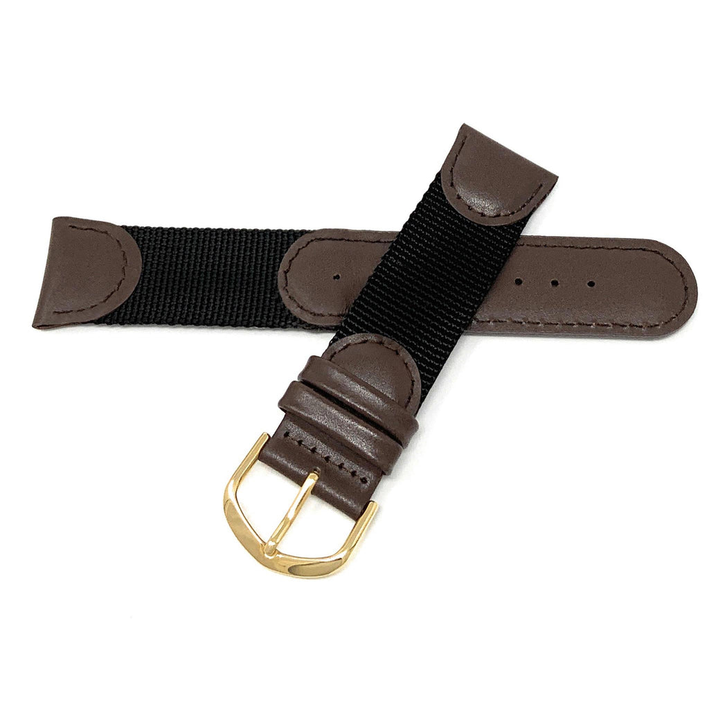 Bandini Brown Vintage Leather / Nylon Watch Band for Swiss Army - 18mm, 20mm, 22mm