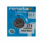 1 x Renata 371 Watch Batteries, 0% MERCURY equivalent SR920SW