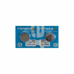 2 x Renata 381 Watch Batteries, 0% MERCURY equivalent SR1120S Battery