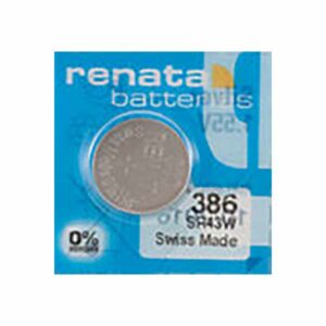 1 x Renata 386 Watch Batteries, 0% MERCURY equivalent SR43W