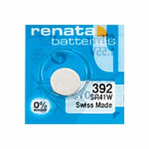 1 x Renata 392 Watch Batteries, 0% MERCURY equivalent SR41W