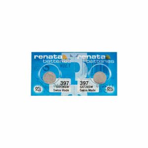2 x Renata 397 Watch Batteries, 1.55V, 0% MERCURY equivalent SR726SW, 396, SR726W