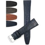 Bandini 108 | Flat Leather Watch Band, Texas Teju Pattern