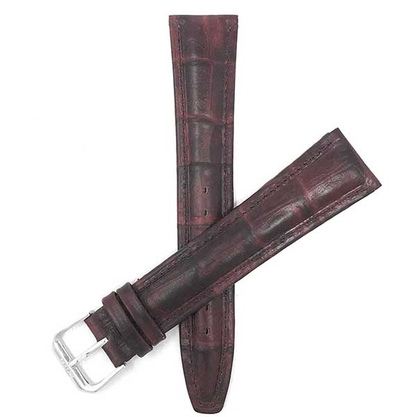 Bandini Burgundy Leather Watch Bands and Straps - Bandini Watch Bands