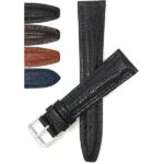 Bandini 208 | Leather Watch Band, Lizard Pattern, Glossy