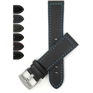 Bandini 506 | Mens Thick Leather Racing Band with Side Color, Padded