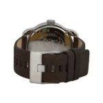 Watch view of Brown Mens 22mm Leather Watch Replacement Band for Diesel Watches with Stainless Steel Buckle