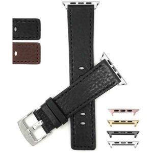Bandini Square Tip Leather Watch Strap for Apple Watch Series 6/5/4/3/2/1