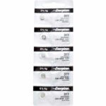 5 x Energizer 317 Watch Batteries, 1.55V, 0% MERCURY equivalent SR516SW