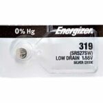 1 x Energizer 319 Watch Batteries, 1.55V, 0% MERCURY equivalent SR527SW, 527