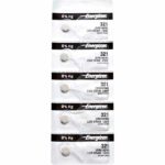 5 x Energizer 321 Watch Batteries, 1.55V, 0% MERCURY equivalent SR616W