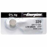 1 x Energizer 329 Watch Batteries, 1.55V, 0% MERCURY equivalent SR731SW, 731