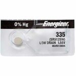 1 x Energizer 335 Watch Batteries, 1.55V, 0% MERCURY equivalent SR512SW, 512