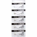 5 x Energizer 335 Watch Batteries, 1.55V, 0% MERCURY equivalent SR512SW, 512