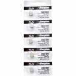 5 x Energizer 392 Watch Batteries, 1.55V, 0% MERCURY equivalent SR41W, 41, 384