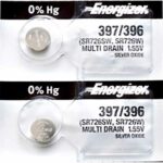 2 x Energizer 396 Watch Batteries, 1.55V