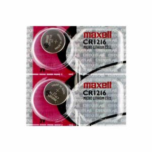 2 x Maxell 1216 Watch Batteries, 3V Lithium CR1216 Battery