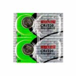 2 x Maxell 1220 Watch Batteries, 3V Lithium CR1220 Battery