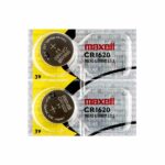 2 x Maxell 1620 Watch Batteries, 3V Lithium CR1620 Battery