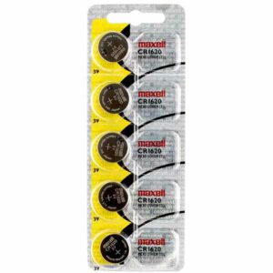 5 x Maxell 1620 Watch Batteries, 3V Lithium CR1620 Battery