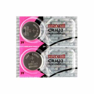 2 x Maxell 1632 Watch Batteries, 3V Lithium CR1632 Battery