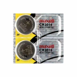 2 x Maxell 2016 Watch Batteries, 3V Lithium CR2016 Battery