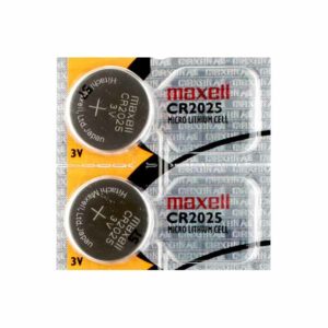 2 x Maxell 2025 Watch Batteries, 3V Lithium CR2025 Battery