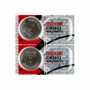 2 x Maxell 2032 Watch Batteries, 3V Lithium CR2032 Battery