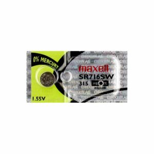 1 x Maxell 315 Watch Batteries, 0% MERCURY equivalent SR716SW Battery