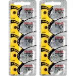 10 x Maxell 317 Watch Batteries, 0% MERCURY equivalent SR516SW Battery