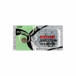 1 x Maxell 319 Watch Batteries, 0% MERCURY equivalent SR527SW Battery