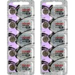 10 x Maxell 357 Watch Batteries, 0% MERCURY equivalent SR44W Battery