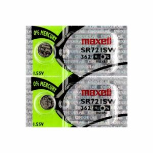 2 x Maxell 362 Watch Batteries, 0% MERCURY equivalent SR721SW Battery