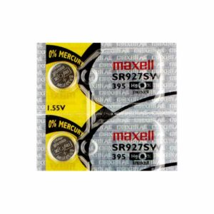 2 x Maxell 395 Watch Batteries, 0% MERCURY equivalent SR927SW, 927 Battery