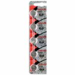 5 x Maxell LR43 Batteries, LR43 Battery, 1.5V Alkaline