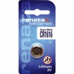 1 x Renata 1616 Watch Batteries, 3V Lithium CR1616