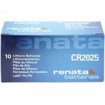 10 x Renata 2025 Watch Batteries, 3V Lithium CR2025