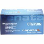 10 x Renata 2450 Batteries, 3V Lithium CR2450N, CR2450