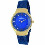 Daniel Klein Women's Watch - Milanese Mesh Band - 30mm Analog - Quartz - Rose Gold Tone/Blue - DK11517-4