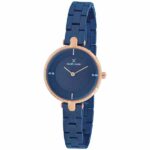 Daniel Klein Women's Watch - Stainless Steel Band - 30mm Analog - Quartz - Rose Gold Tone/Blue - DK11563-7